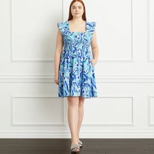 Hill House Home The Elizabeth Nap Dress - Ocean Kaleidoscope Linen / 2XL